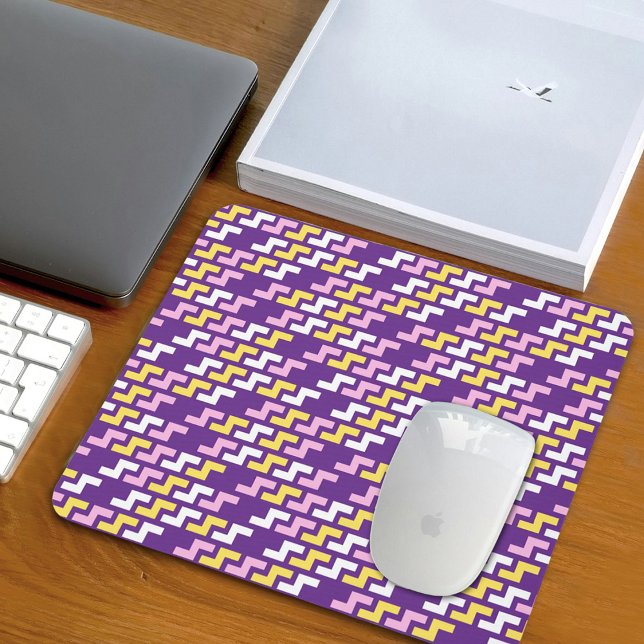 Tapis de souris à motif géométrique violet (Créateur téléchargé)