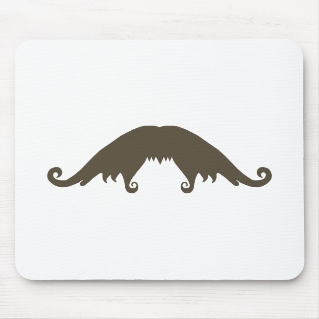 Tapis de souris à moustache marron élégant (Devant)