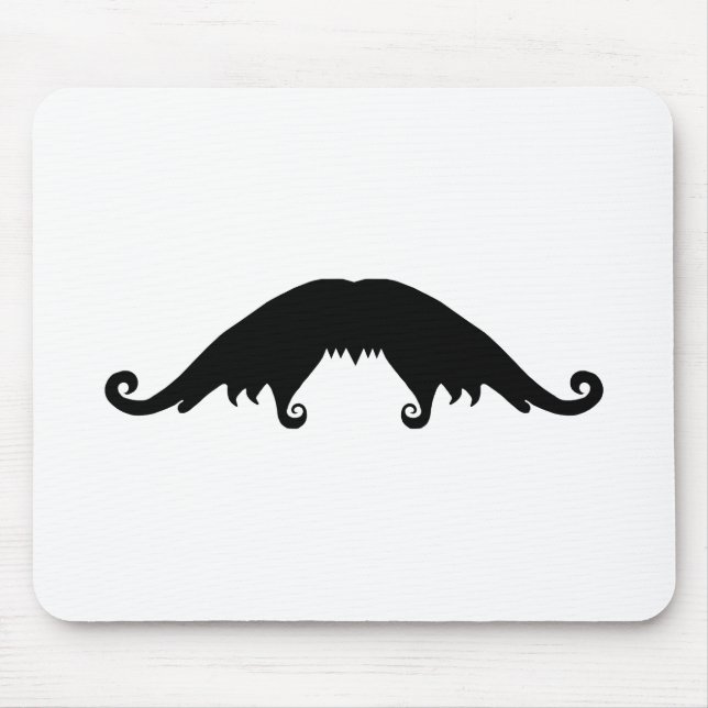 Tapis de souris à moustache noire chic (Devant)
