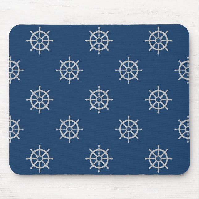 Tapis de souris à roue de navire Classique Navy (Devant)