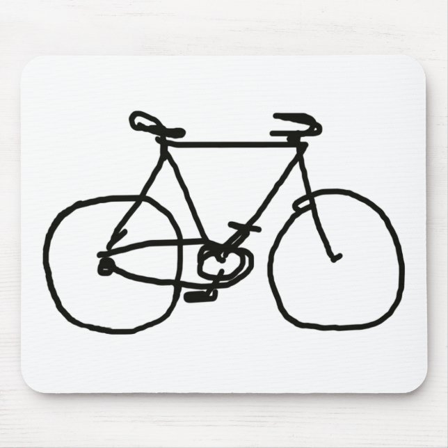 Tapis De Souris a stylized black bicycle (Devant)
