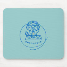 Tapis de souris à texture marbrée pastel Raccoon D