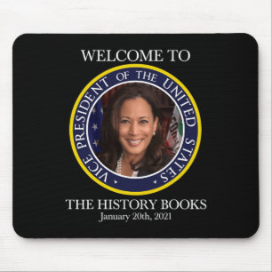 Tapis De Souris À The History Books Kamala Harris 2021 Usa V.p.