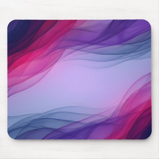 Tapis de souris à vagues superposées violet magent (Devant)