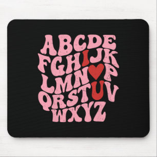 Tapis De Souris Abc Alphabet Je T'Aime Professeur D'Anglais Saint-