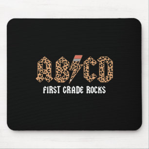 Tapis De Souris Abcd Rocks Première Année Retour à l'École Léopard