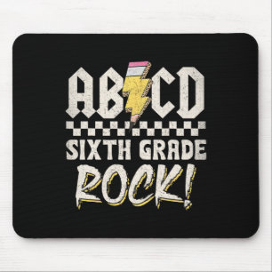 Tapis De Souris Abcd Sixième année Rock retour à l'école premier j