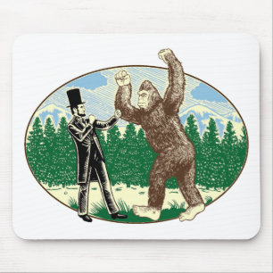 Tapis De Souris ABE LINCOLN : CHASSEUR de SASQUATCH - logo drôle