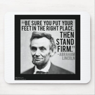 Tapis De Souris Abe Lincoln & Citation "Stand Firm"