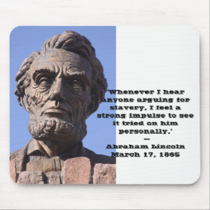 Tapis De Souris Abe Lincoln Mousepad avec citation