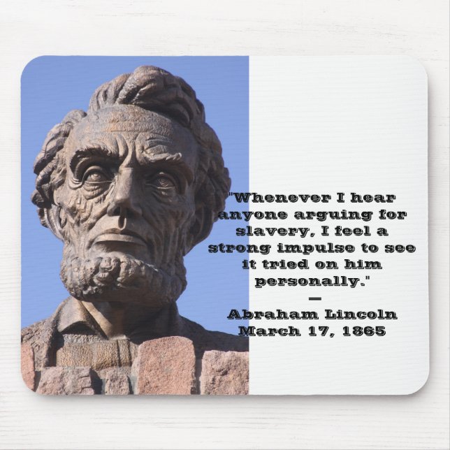 Tapis De Souris Abe Lincoln Mousepad avec citation (Devant)