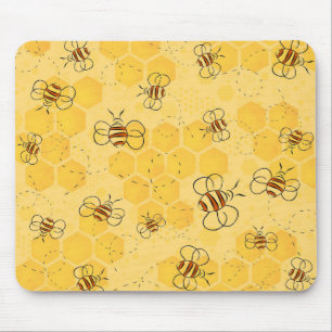 Tapis De Souris Abeille Bourdonnante Abeilles à Miel Mignonnes 