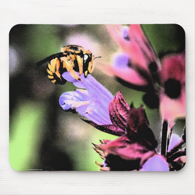 Tapis De Souris Abeille et fleur mpcnm (Devant)