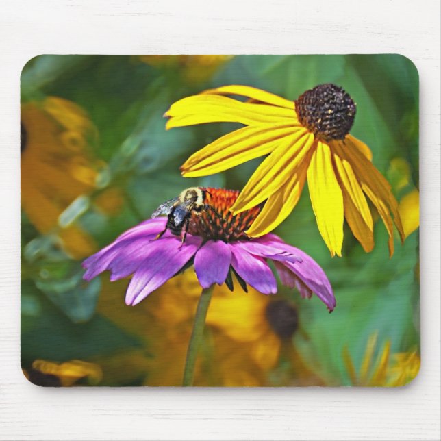 Tapis De Souris Abeille et fleurs (Devant)