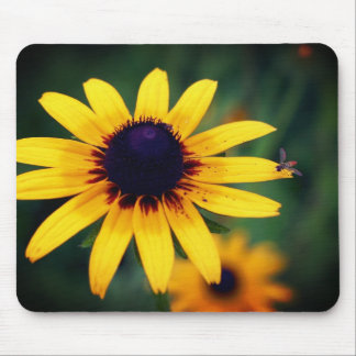 Tapis De Souris Abeille Sur Fleur Susan À Oeil Noir