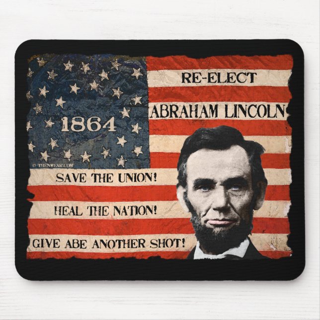 Tapis De Souris Abraham Lincoln 1864 Campagne Mousepad (Devant)