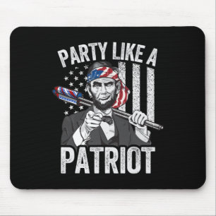 Tapis De Souris Abraham Lincoln 4 juillet Chemise Hommes Américain