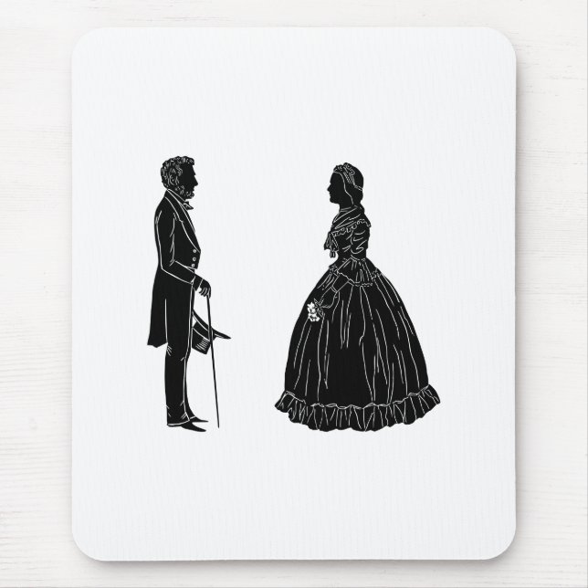 Tapis De Souris abraham lincoln mary todd lincoln silhouette (Devant)