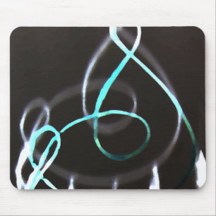 Tapis De Souris Abrégé sur turquoise de musicien de triple de