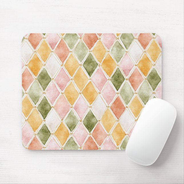 Tapis De Souris Abricot Orange Vert Jaune Blush  (Avec souris)