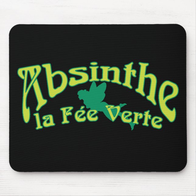 Tapis De Souris Absinthe Texte La Fee Verte (Devant)