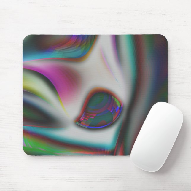 Tapis De Souris abstract fish mouth with psychedelic to soft blur  (Avec souris)