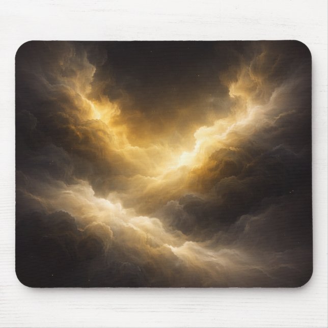 Tapis De Souris Abstract Golden Nebula Mouse Pad (Devant)