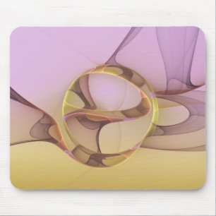 Tapis De Souris Abstract Motions Modern Pink Golden Fractal Art