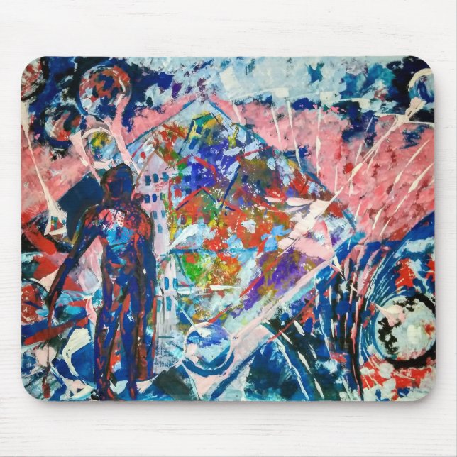 Tapis De Souris abstraction, espace, univers, aliens (Devant)