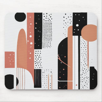 Tapis De Souris abstracto boho círculos y formas terracotta