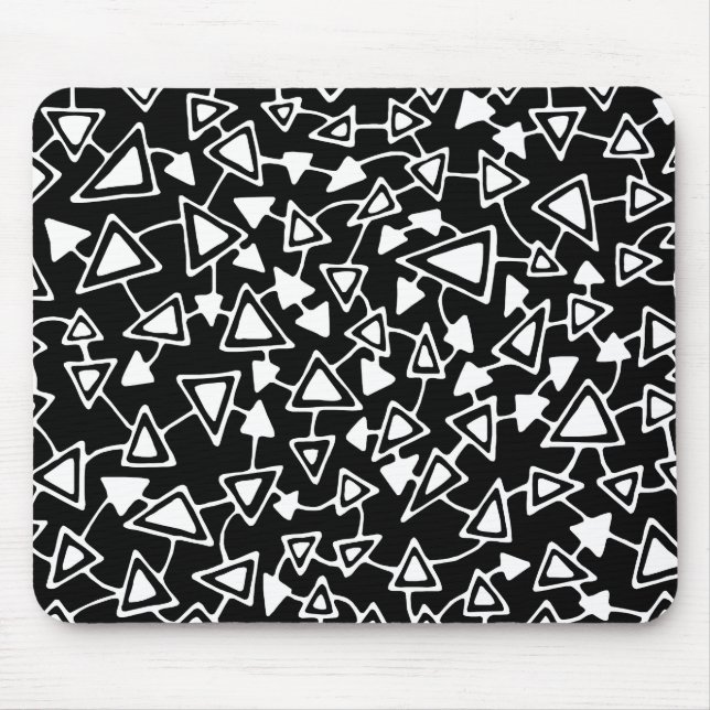 Tapis De Souris Abstrait 021112 - Blanc sur noir (Devant)