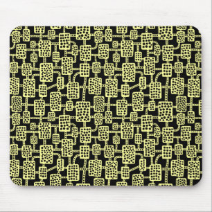 Tapis De Souris Abstrait 041113 - Chalk jaune sur noir
