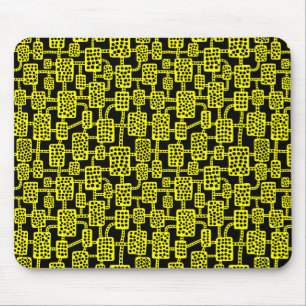 Tapis De Souris Abstrait 041113 - Jaune sur noir
