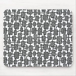 Tapis De Souris Abstrait 041113 - Noir sur blanc
