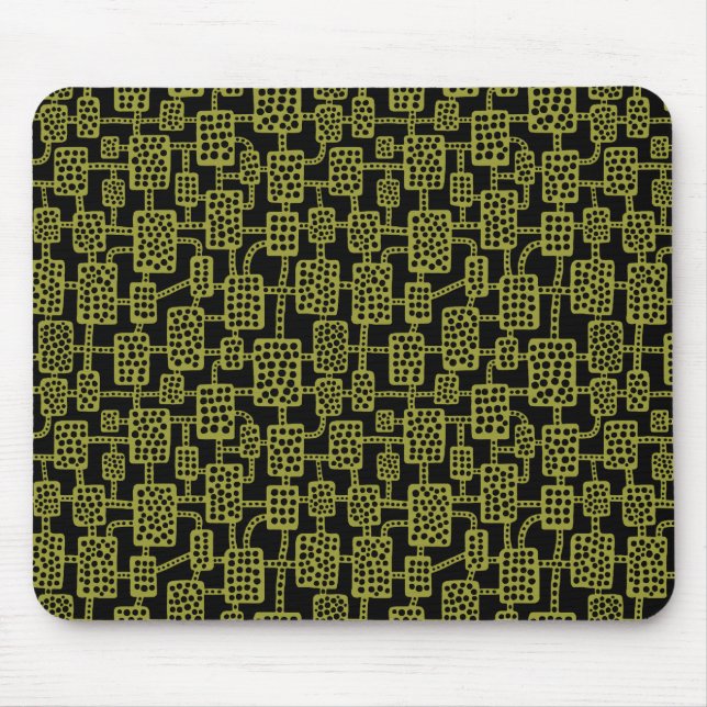 Tapis De Souris Abstrait 041113 - Olive on Black (Devant)