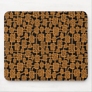 Tapis De Souris Abstrait 041113 - Orange clair sur noir
