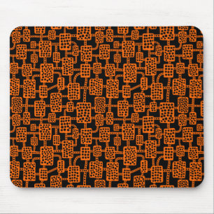 Tapis De Souris Abstrait 041113 - Orange sur noir