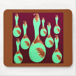 Tapis de souris abstrait aux courges vert menthe e