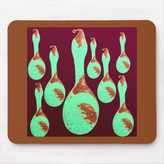 Tapis de souris abstrait aux courges vert menthe e (Devant)