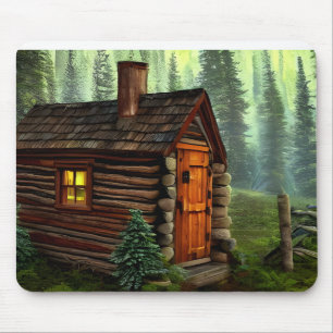 Tapis De Souris Abstrait Cabine de chasse à la petite chasse
