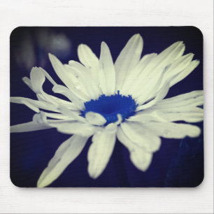 Tapis De Souris Abstrait Daisy Blue Center Flower Art