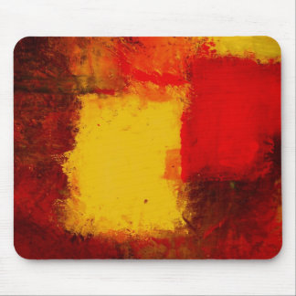 Tapis De Souris Abstrait jaune rouge