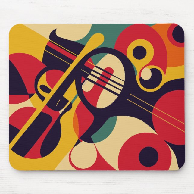 Tapis De Souris abstrait, jazz, musique (Devant)