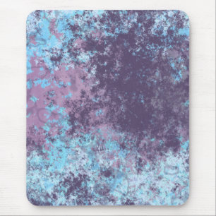 Tapis De Souris Abstrait Marbre Bleu, Rose et Violet