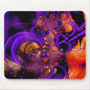 Tapis de souris Abstrait Métal Violet Orange Croch