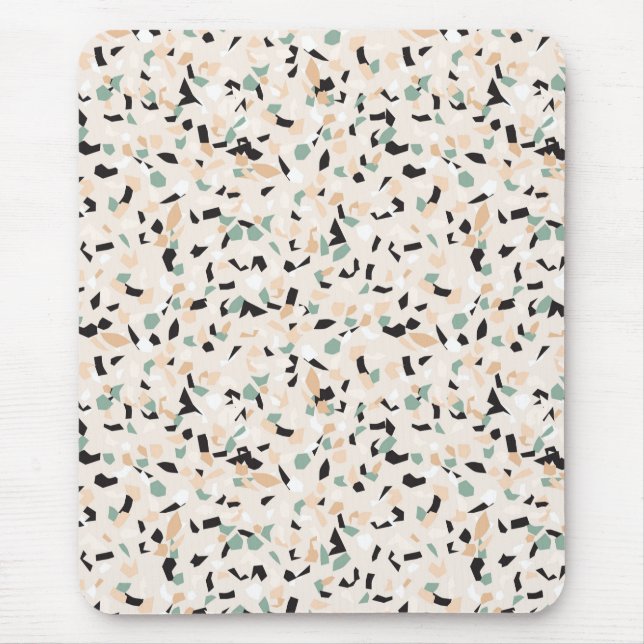 Tapis De Souris Abstrait moderne Pastel Terrazzo Motif (Devant)