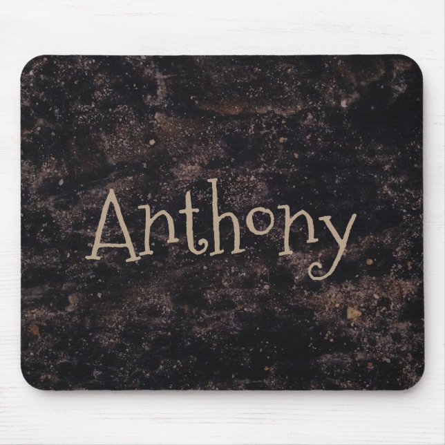 Tapis De Souris Abstrait noir et Brown (Devant)