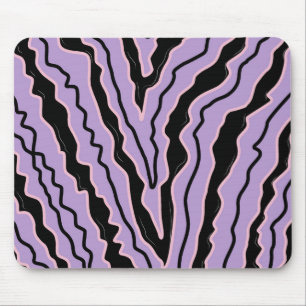 Tapis De Souris Abstrait noir violet marbre Boho Super Motif