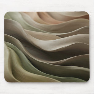 Tapis de souris abstrait organique Vagues d'argile