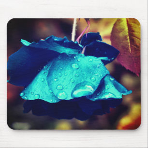 Tapis De Souris Abstrait Rose bleu